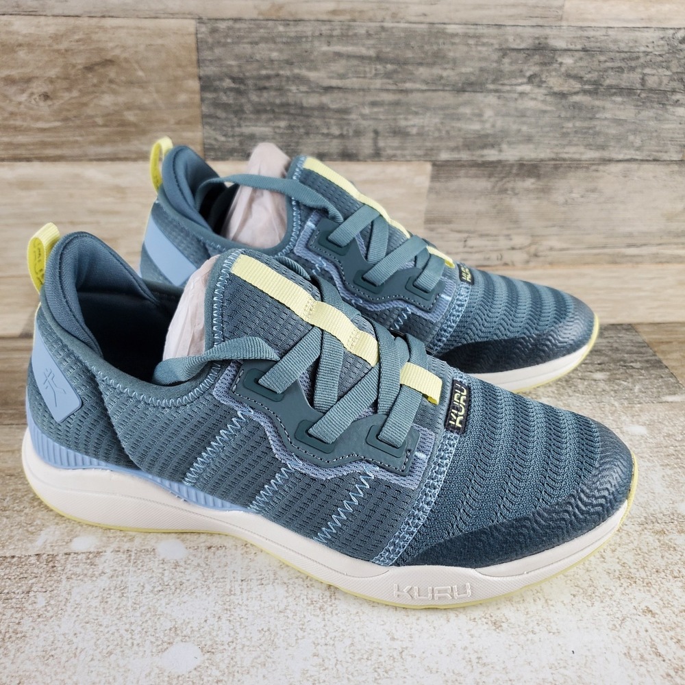 Kuru Stride Move Womens Shoes Sz 7.5‎ M Blue Haze Lime Sorbet Lace Up Sneakers